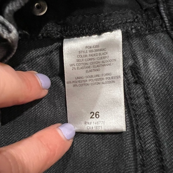 RE/DONE 90’s originals ultra high waisted skinny distressed black jeans size 26 - Picture 10 of 15